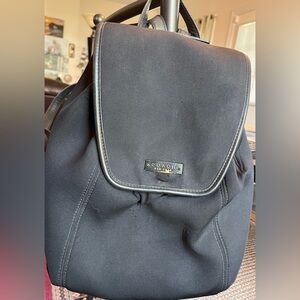 Coach Black Backpack VINTAGE, Neoprene w/leather.